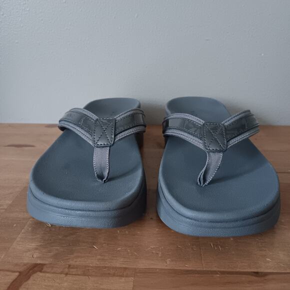 Vionic High Tide Pewter Patent Leather Platform Sandal Women's Size 8.5 M - Picture 2 of 11